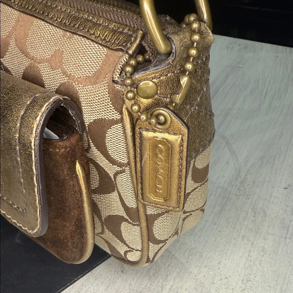 2004 Special Edition Coach Signature Mini Hobo in Brown and Bronze No 40-1495